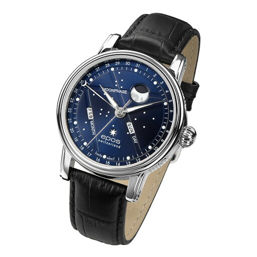 エポス ノーススター 3439SS 自動巻き 腕時計 メンズ epos Oeuvre d'art North Star ブルー系 エポス ノーススター 3439SS 自動巻き 腕時計 メンズ epos Oeuvre d'art North Star ブルー系