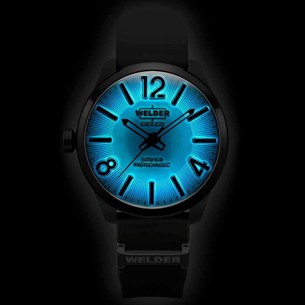 特価品 ウェルダー スパーク WWRL1000 腕時計 メンズ ブラック WELDER SPARK 46mm ラバーストラップ