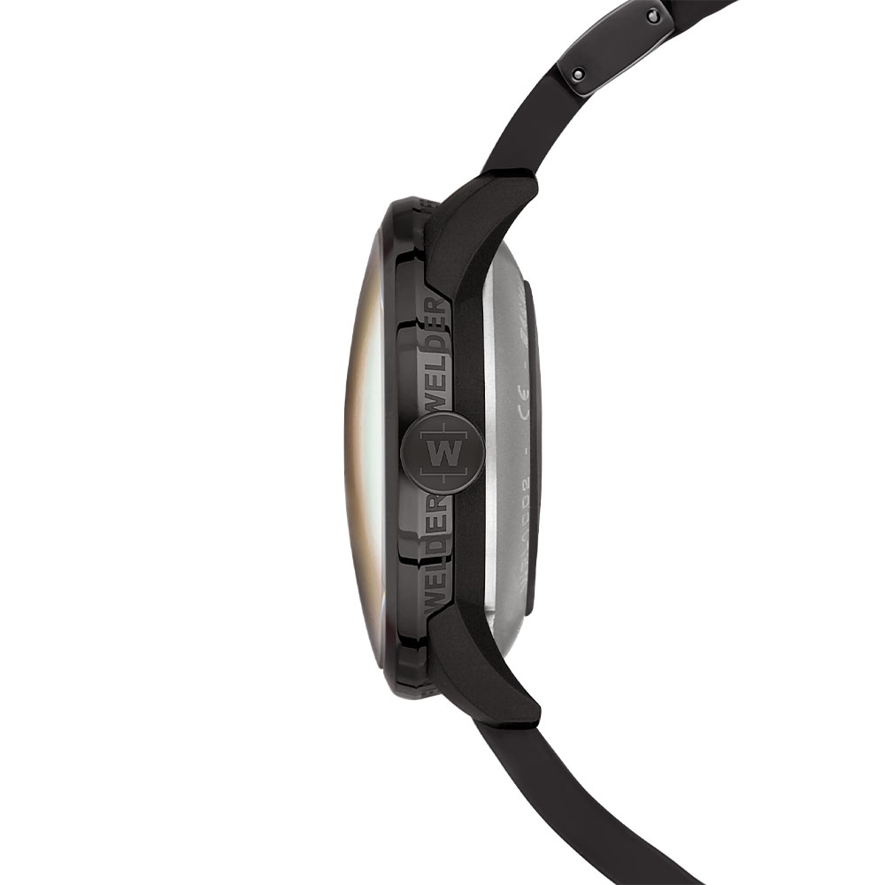 特価品 ウェルダー スパーク WWRL1000 腕時計 メンズ ブラック WELDER SPARK 46mm ラバーストラップ