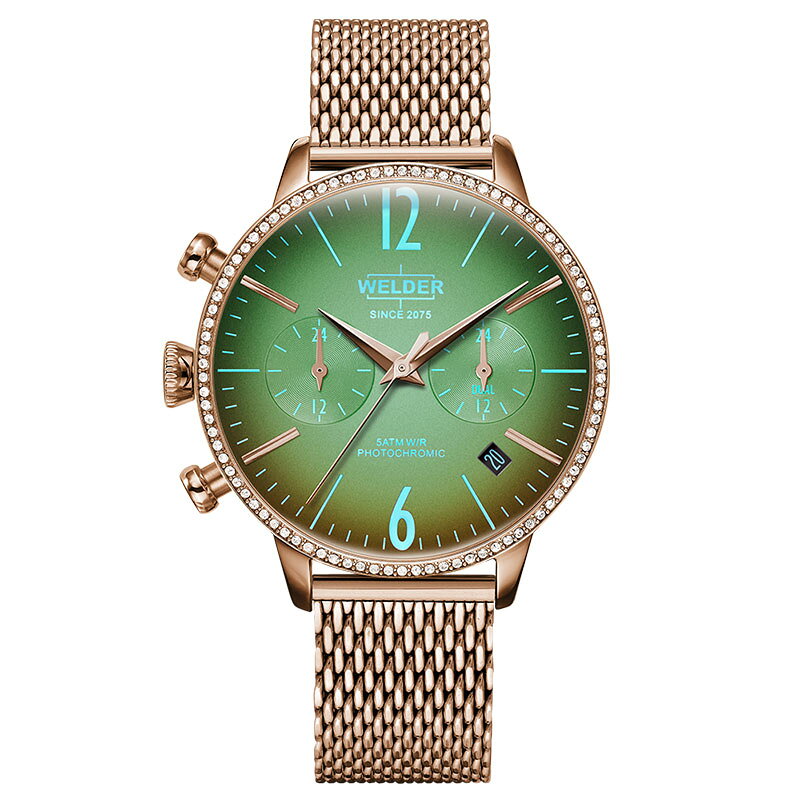 特価品 ウェルダー ムーディ WWRC663 腕時計 レディース WELDER MOODY SWAROVSKI 38mm ゴールド スワロフスキー