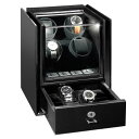 ユーロパッション ウォッチワインディング ボクシーズ　W145-BK 4個巻き 【ラッピング不可】 EURO PASSION WATCH WINDING BOXES ※時計は含まれておりません