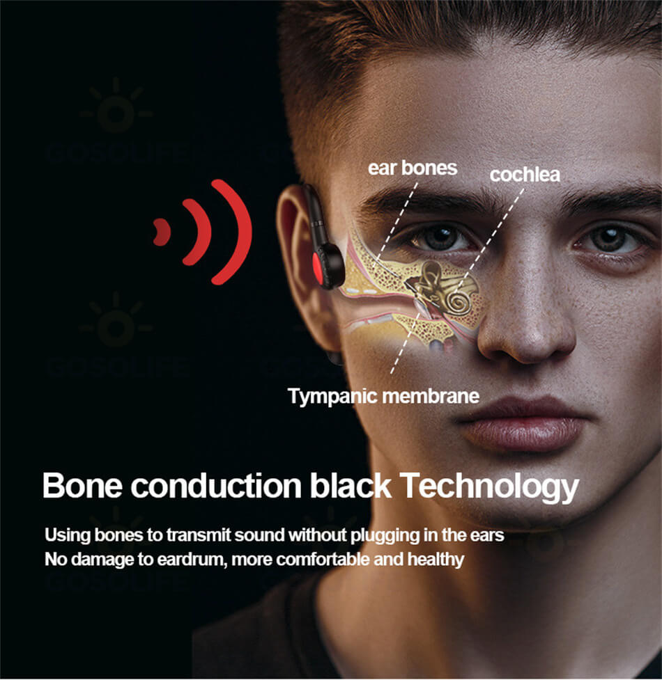 【即納1〜2営業日以内発送】骨伝導 ワイヤレスイヤホン「最新版 Bluetooth」骨伝導...