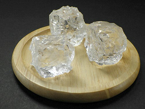 ヒマラヤクォーツ　ヒマラヤ水晶3石セット キューブカット アイスクリスタル CRYSTER QUARTZ 送料無料