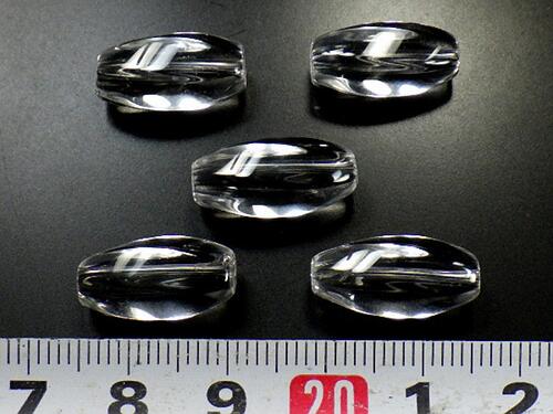 天然水晶 5個セット 17×8mm カットビーズ 水晶 粒売り パーツ バラ売り 天然石　送料無料