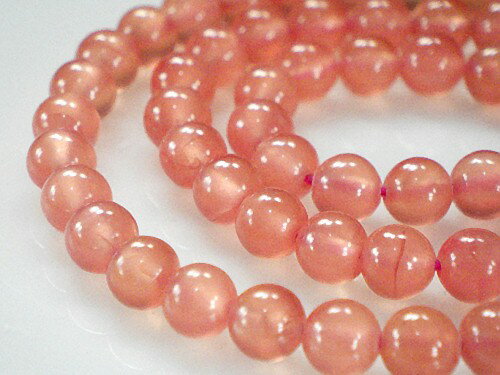 インカローズ 6mm玉 40cm 68個 ビーズ ロードクロサイト 1連 rhodochrosite 菱マンガン鉱 高品質 コレクション 全国送料無料