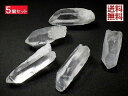 天然水晶 レムリアンシードクリスタル 5石セット レムリアンクォーツ 原石ポイント ブラジル鉱山直輸入 全国送料無料 No10