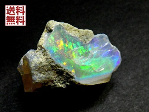 天然オパール8 ct カラット 簡易鑑別付き プレシャス オパール 遊色オパー...