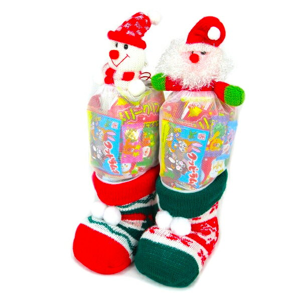 クリスマスブーツ14センチ【マスコットニットブーツ】★クリスマス　ブーツ　お菓子　詰め合わせ　駄菓子　クリスマスブーツ　子供　子供会のサムネイル