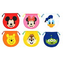 ディズニー顔柄まんまる巾着 12個セット【巾着 巾着袋 袋 景品 子供 おもちゃ 縁日 お祭り 子供会 イベント】