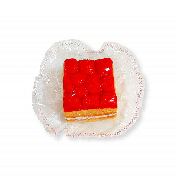 商品説明 【商品名】いちごケーキ　シリコンスクイーズ 【1個セット】 【商品サイズ】 本体サイズ：約H45×W60×D60mm 【注意事項】こちらの商品は業務用商材の為、不良品が出たとしても返品・交換・返金は一切出来ません。