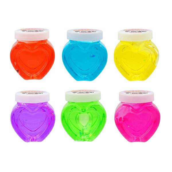 ハートボトルスライム粘土 24個セット【スライム 粘土 縁日 お祭り 夏祭り 景品 子供 子ども会 幼稚園】のサムネイル