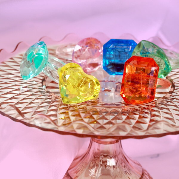 キラキラクリスタルリング 100個【景品　玩具　縁日　お祭り　景品玩具　おもちゃ　オモチャ　夏祭り　..