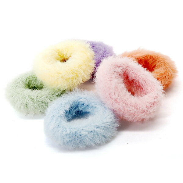 パステルふわふわヘアゴム 48個セット【女の子 ヘアゴム 景品 子供 縁日 お祭り 夏祭り ランチ景品 お..