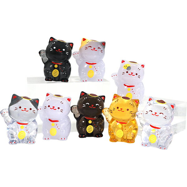 招きねこ宝石マスコット 25個セット【景品 子供 縁日すくい 縁日 お祭り 夏祭り】