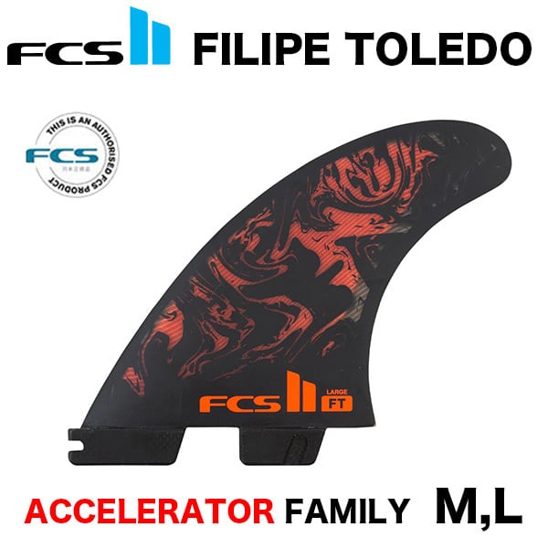 FCS2 FILIPE TOLEDO TRI FIN トライフィン サーフィン FT PC TRI FIN M L フィリペ・トレド BLACK/RED エフシーエス ハイパフォーマンス ショート サーフボード エフシーエス 全国送料無料