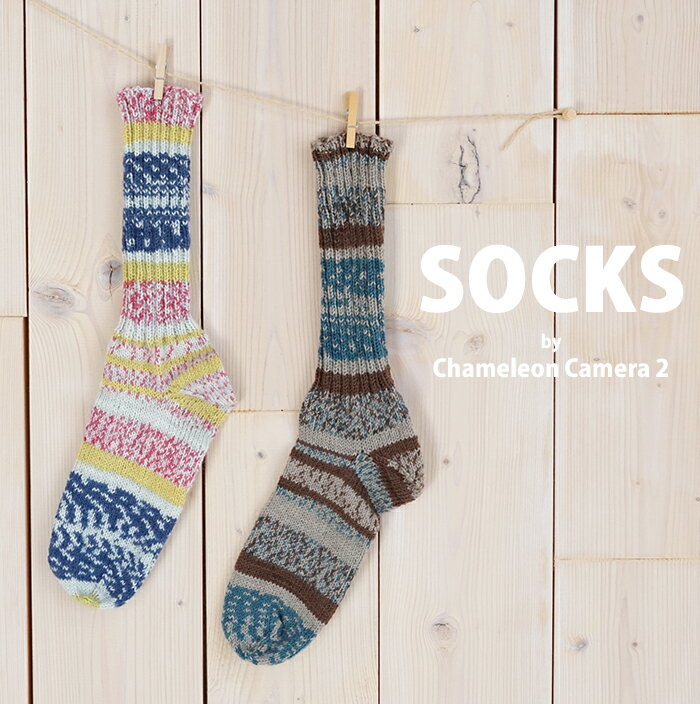 【 無料編み図公開 / 作品 】856SO ソックス【856】カメレオンカメラ 22022/11/10のサムネイル