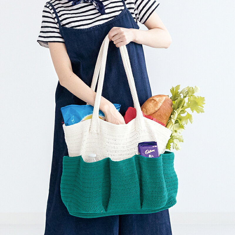 【 無料編み図公開 / 作品 】219SS-13 ベジバッグ【FG756】ベーシックコットン【FG756】ベーシックコットン カラーズ2019/03/01のサムネイル