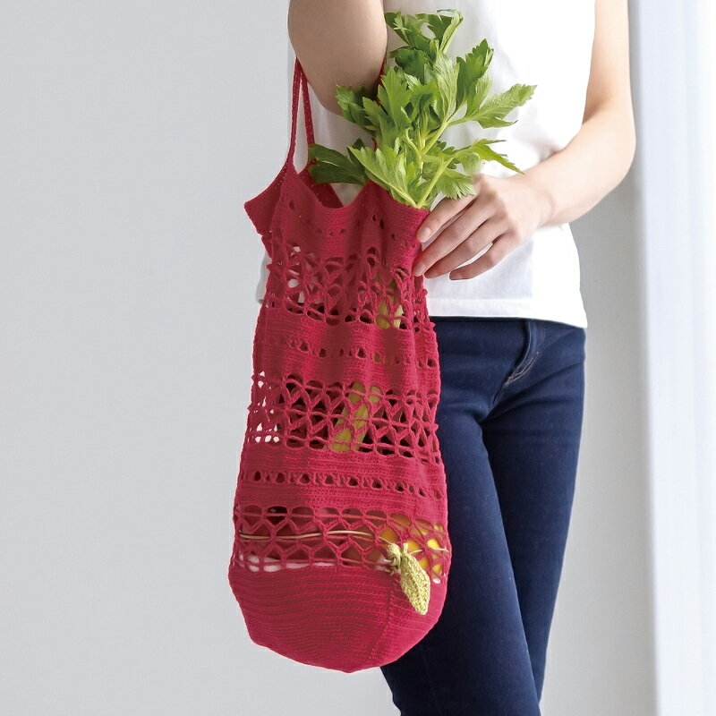 【 無料編み図公開 / 作品 】221SS-14 エコバッグ【178】さわやかコットン2021/3/12のサムネイル