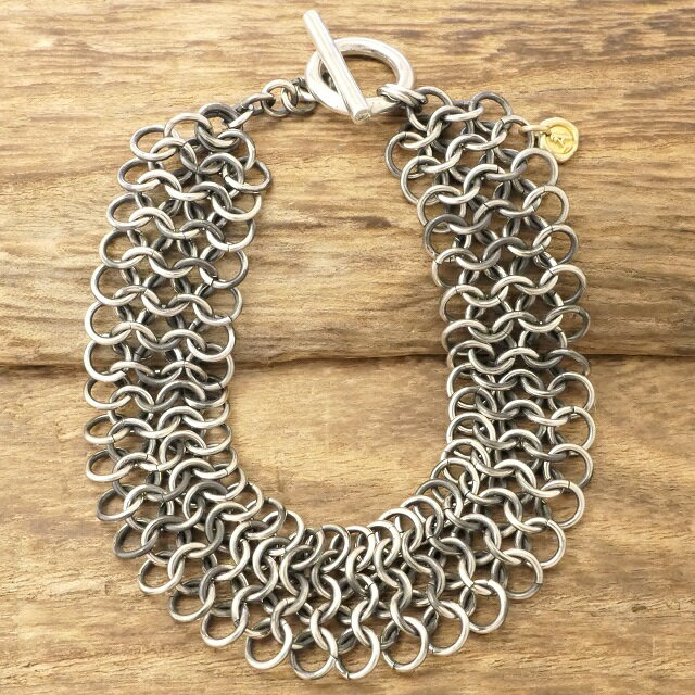 amp japan(アンプジャパン)ホーバーク ブレスレットメンズ レディースシルバー925 丸カン 真鍮 チャーム 燻し鎧 奇抜 ハード 個性的 じゃらじゃら...