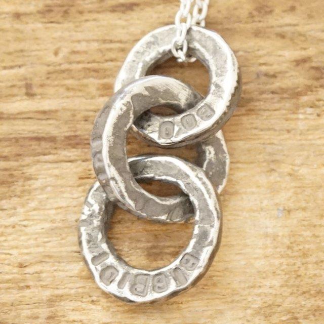 amp japan(アンプジャパン)リング ネックレス シルバーメンズ レディースBIBIDI BABIDI BOO 刻印 叩き 燻し 磨きヴィンテージ アンテ...