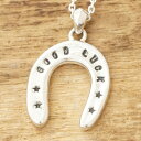 amp japan(アンプジャパン)ホースシュー ネックレスメンズ レディースシルバー 925 馬 馬蹄 ヒズメラッキーモチーフ 幸運GOOD LUCK 刻印 ...