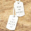 amp japan(アンプジャパン)ドックタグ ネックレス プレート シルバー 925メンズ レディースWAR IS OVER IF YOU WANT IT 刻...
