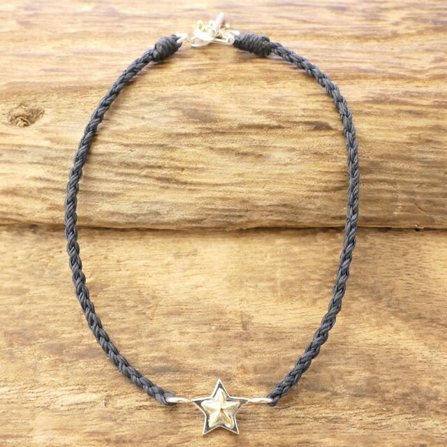 amp japan(アンプジャパン)スター ブレスレット ホースシューメンズ レディースシルバー925 Tバー 蝋引き紐 着けっぱなしミサンガ お守り ラッキー...