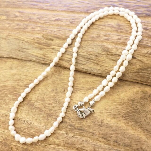 乐天商城 - 淡水パール ネックレスメンズ レディースFreshwater Pearl 淡水真珠 天然 ナチュラル ワイヤーハンドメイド アクセサリーファッション おしゃれGOTHIC GN-FWP【ギフト包装対応】