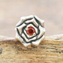 エムズコレクション(M's collection)ローズ 薔薇 ピアス メンズ レディースシルバー 925 ガーネット 天然石ハンドメイド ジュエリーロック バンド ビジュアル系 ロリータ ゴスロリx0082gn【1個売り】【片耳】【ギフト包装】【送料無料】