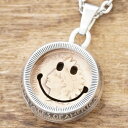 NORTH WORKS(ノースワークス)コインネックレス メンズスマイル ニコちゃん タンバリンヴィンテージコイン シルバーハンドメイド アクセサリーインディアンジュエリー ナバホ族メンズ レディースN-249【送料無料】