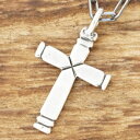 NORTH WORKS(ノースワークス)インディアンジュエリー クロス ネックレス十字架 シンプル シルバーメンズ レディース ペアシルバーアクセサリー 銀 チェーン付N-307【ギフト包装】【送料無料】