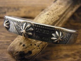 NORTH WORKS(ノースワークス)1ドル モルガンコイン バングルメンズ レディースシルバー ヴィンテージコインアポロ コンチョ リポウズハンドメイド ス...