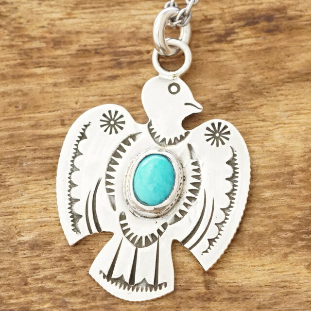 NORTH WORKS(ノースワークス)イーグル ネックレス シルバーサンダーバード ターコイズ トルコ石インディアンジュエリー ナバホ族メンズ レディースアメ...