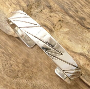 NORTH WORKS(ノースワークス)インディアンジュエリー バングル レディーススタンプ ワーク 平打ち シルバー ナバホ族ハンドメイド ジュエリーファッシ...