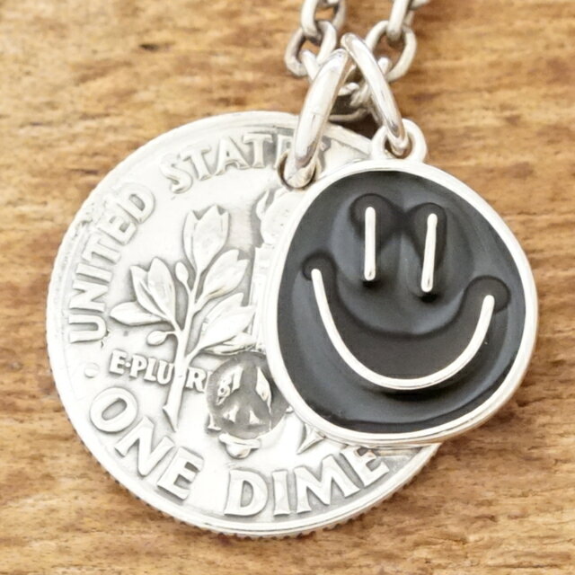 NORTH WORKS(ノースワークス)DIMEコイン スマイル ネックレスメンズ レディースヴィンテージコイン 銀貨 シルバー ニコちゃん ピースマーク pe...