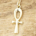 ゴールド ネックレス メンズ レディース 18K 18金 K18アンククロス 十字架 金 シンプルエジプト エジプシャンファッション ブランド おしゃれROI ...