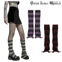 当日発送 即納 【ゴスロリワールド】PUNKRAVE ゴシック ボーダーニット レッグウォーマー ゴシック パンク ロック ビジュアル系 ヴィジュアル系 V系 ...