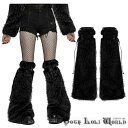 SALE 当日発送 即納 【ゴスロリワールド】PUNKRAVE パンククールガールふわふわ レッグウォーマー 黒色 ゴシック パンク ロック ビジュアル系 ヴィジュアル系 V系 ダーク レディース ファッション ライブ 舞台 ステージ 衣装 コスプレ イベント サバゲー ミリタリー