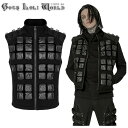 SALE 当日発送 即納 【ゴスロリワールド】PUNKRAVE ショルダーバックルベストメッシュパンク風 ベスト ゴシック パンク ロック ロリータ ビジュアル...