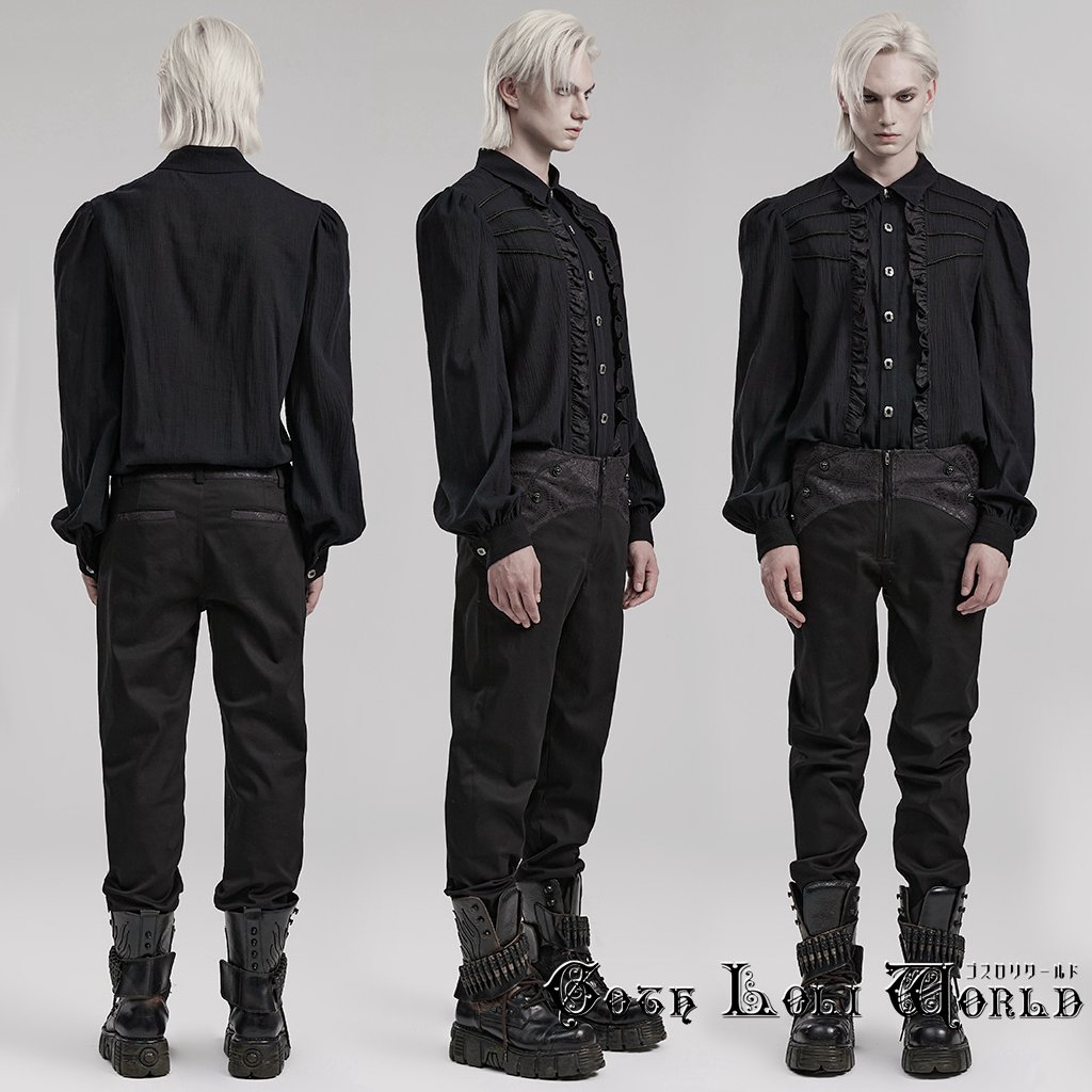 当日発送 即納 WK-601XCM-BK 切り替えペイズリーゴシックテーパード パンツ ゴシック ゴスロリ パンク ロック ロリィタ ビジュアル系 V系 モード系 地雷系 サブカル 個性的 コスプレ 骨格ストレート 骨格ウェーブ 骨格ナチュラル おしゃれ 服 衣装 ハロウィン