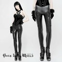 当日発送 即納 WK-328DDF-BK フェイクレザーエンブロイダリー レギンス パンツ ファッション ゴシック ゴスロリ パンク ロック ロリィタ ビジュア...