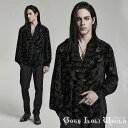 当日発送 即納 WY-1468CCM-BK ツインレースアップエンボスシースルースキッパーシャツ 黒色 ファッション ゴシック ゴスロリ パンク ロック スチームパンク ビジュアル系 ヴィジュアル系 V系 モード系 サブカル コスプレ ライブ ステージ 舞台 仮装 個性的 ハロウィン 衣装