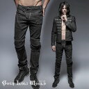 当日発送 即納 K-239-BK パンクアルモアワークスキニー デニムパンツ ファッション ゴシック ゴスロリ パンク ロック スチームパンク ビジュアル系 ヴィジュアル系 V系 モード系 地雷系 サブカル コスプレ ライブ ステージ 舞台 仮装 個性的 ハロウィン 衣装