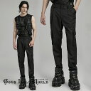 当日発送 即納 WK-635XCM-BK シンプルデザインテーパードタック カーゴパンツ 黒色 ファッション ゴシック ゴスロリ パンク ロック スチームパンク ビジュアル系 ヴィジュアル系 V系 モード系 地雷系 サブカル コスプレ ライブ ステージ 舞台 仮装 個性的 ハロウィン 衣装