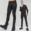 当日発送 即納 PT155 円形スター付スキニー ロングパンツ ファッション ゴシック ゴスロリ パンク ロック スチームパンク ビジュアル系 ヴィジュアル系 V系 モード系 地雷系 サブカル コスプレ ライブ ステージ 舞台 仮装 SM サイバー ハロウィン 衣装