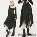 当日発送 即納 OQ-020BQF-BK ゴシックファッション ダメージ風 ロングスカート ゴスロリ ビジュアル系 ヴィジュアル系 V系 サブカル コスプレ ラ...