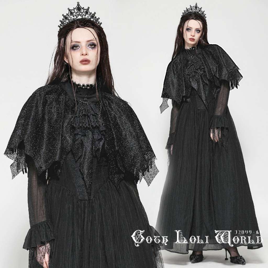 乐天商城 - 当日発送 即納 BW142 ゴシックファッション ジャボ付 ショール ボレロ ゴシック ゴスロリ ロリータ ロリィタ ビジュアル系 ヴィジュアル系 地雷系 ダーク レディース ファッション ライブ 舞台 ステージ 衣装 コスプレ イベント 服 ハロウィン
