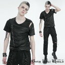当日発送 即納 TT249 パンクファッション 半袖カットソー Tシャツ ゴシック パンク ロック ビジュアル系 ヴィジュアル系 V系 ライブ衣装 舞台衣装 ステージ衣装 イベント衣装 仮装 サイバー ハロウィン 衣装