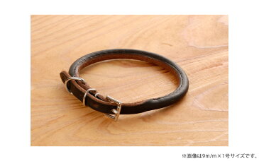 ねこの首輪 子猫用 0号(丸革 革幅:約9m/m サイズ:約22.5cm)【馬具職人ハンドメイド】【ネコ用首輪】