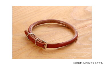 ねこの首輪 子猫用 0号(丸革 革幅:約9m/m サイズ:約22.5cm)【馬具職人ハンドメイド】【ネコ用首輪】